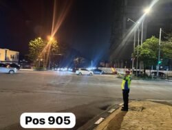 Satlantas Polresta Barelang Gelar Strong Point Malam untuk Antisipasi Kemacetan dan Laka Lantas
